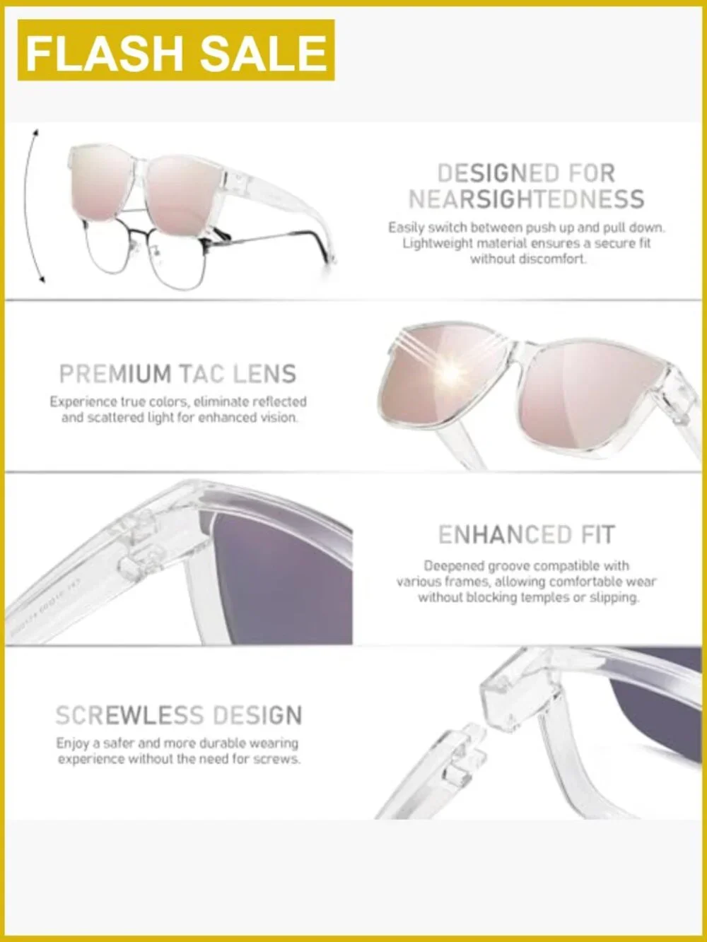 Polarized Fit Over Sunglasses UV400 Protection for Driving